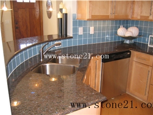 Labrador Antique Granite Kitchen Countertops, Brown Granite Kitchen Worktops