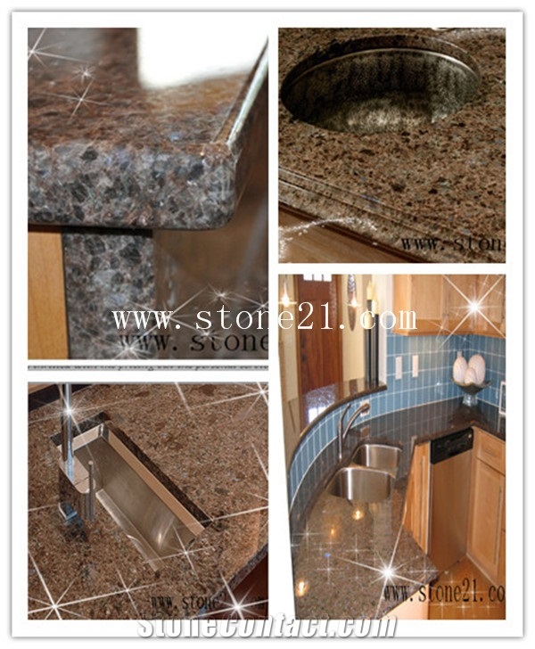 Labrador Antique Granite Kitchen Countertops, Brown Granite Kitchen Worktops