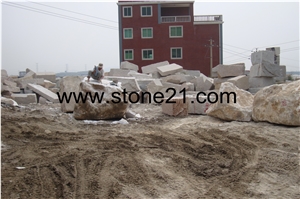 Pearl White Granite Blocks from Our Owned Quarry