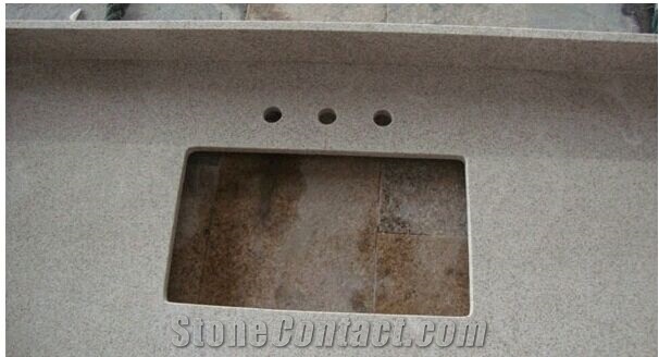 Pearl White Granite Vanity Top, China White Granite Bathroom Countertops