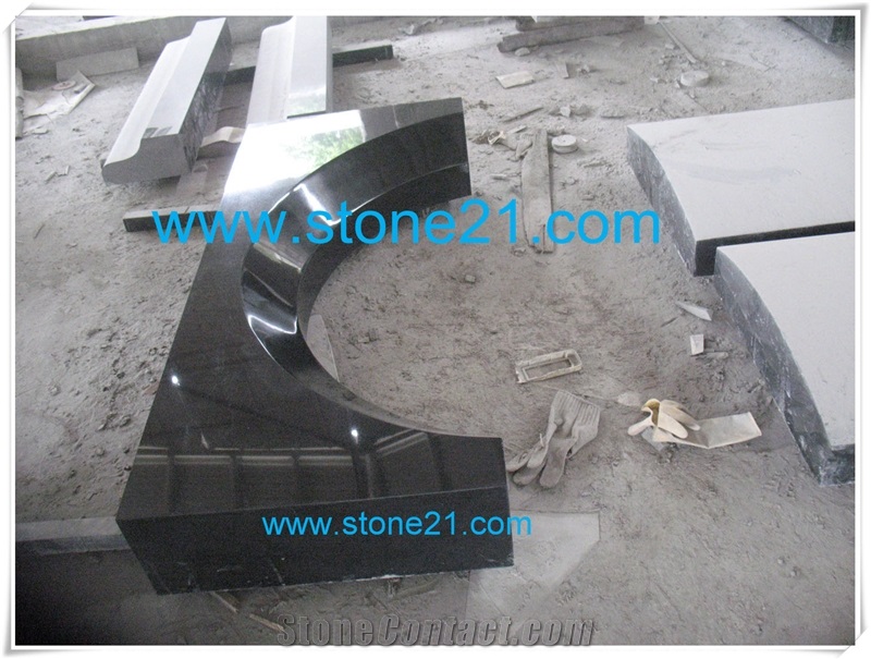 Shanxi Black Granite Tombstone & Monument,Memorials,Gravestone & Headstone Export to Romania