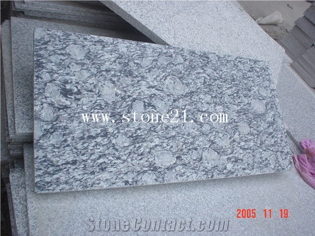 White Wave Granite Slabs, Sea Wave Granite Tiles