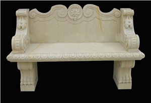 Outdoor Furniture Yellow Marble Bench,Garden Bench,Exterior Furniture,Outdoor Benches, Park Benches,Patio Bench, Outdoor Chairs