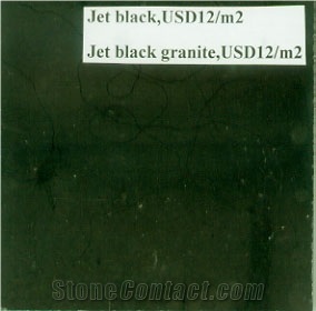 Jet Black Slabs & Tiles, China Black Granite