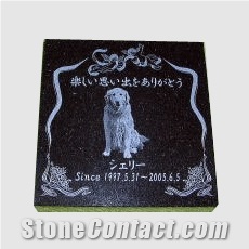 Cl-Pm014,Pet Tombstones,Dog Pet Monuments,Black Granite Gravestone & Headstones