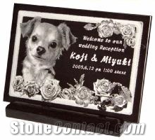 Cl-Pm024,Pet Tombstones,Dog Pet Monuments,Black Granite Gravestone & Headstones