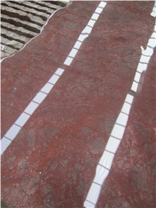 China Rosso Levanto Granite Polished Tiles,China Red Granite Machine Cutting Floor Paving,French Pattern