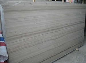 White Wood Vein Marble Slabs High Polished,Machine Cutting Tiles, China Grey Wood Grain Marble Tiles for Bathroom Walling
