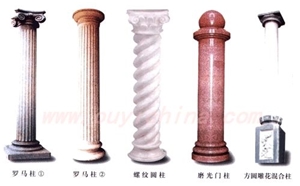 White Granite Columns