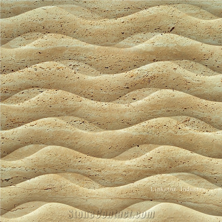  3d natural travertine feature wall decor tile 