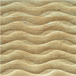  3d natural travertine feature wall decor tile 