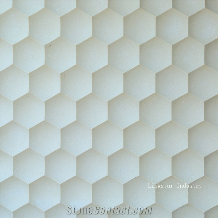3D stone interior feature wall covering panels  