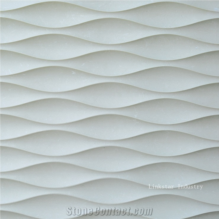 3D wavy decor stone wall tile pattern  