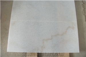 China Popular Cheap Guangxi White Marble Yellow Vein Thin Polished Tiles Wall Floor Covering, Natural Building Stone Decoration for Hotel Lobby, Bathroom, Living Room Project Use, Quarry Owner