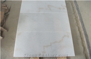 China Popular Cheap Guangxi White Marble Yellow Vein Thin Polished Tiles Wall Floor Covering, Natural Building Stone Decoration for Hotel Lobby, Bathroom, Living Room Project Use, Quarry Owner