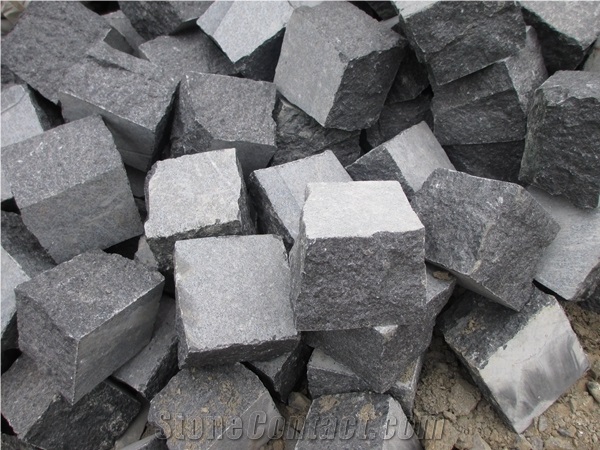 G684 Black Basalt Cube & Paving Stone