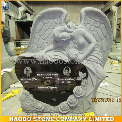 Angel Headstones,Heart Designs Tombstone