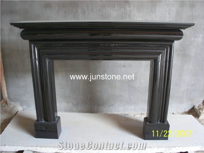 Absolute Black Granite Fireplace,Shanxi Black Granite Fireplace