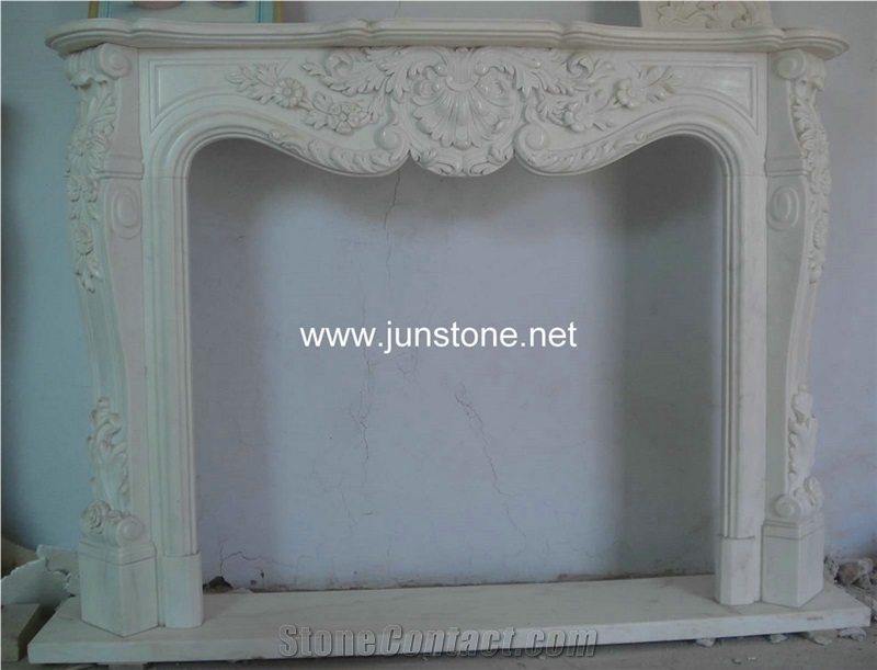 China White Marble Fireplace