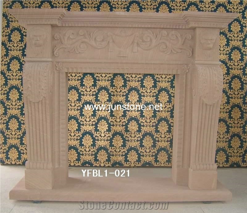 Yellow Sandstone Fireplace