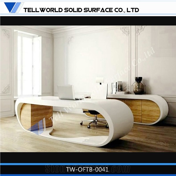 Best selling ikea style marble stone office desk white office desk