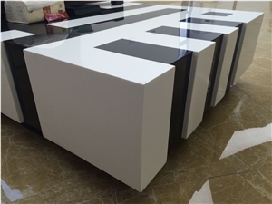 Black and white tea tables,manmade stone coffee tables furniture