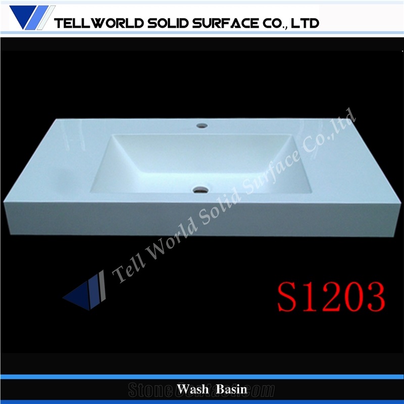 China High Gloss Quartz Stone Wash Sink