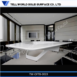 Fashion Style Manmade Stone Office Furniture Meeting Desk Conference Table