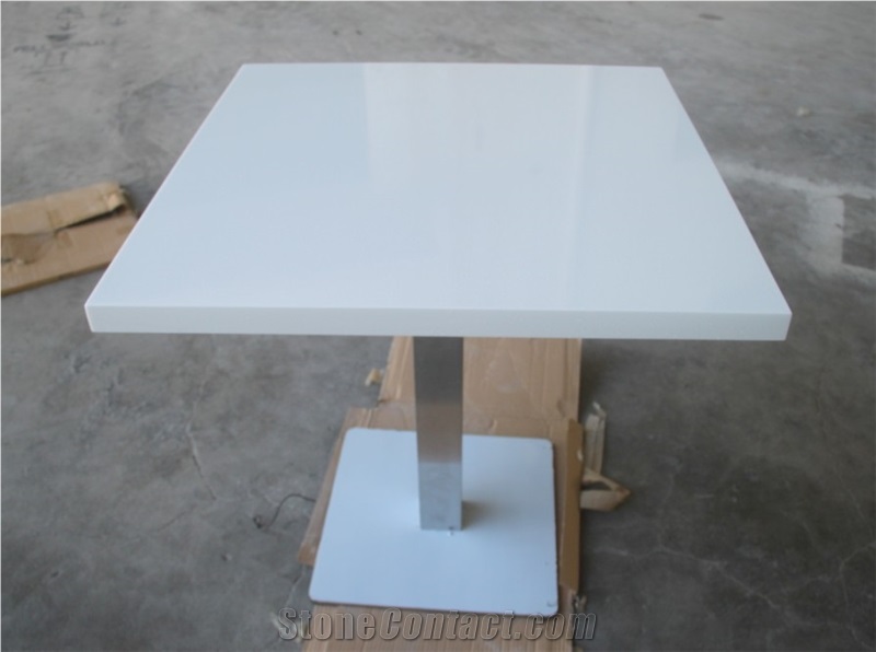 High Gloss Manmade Stone Dining Table Tops or Coffee Table Tops