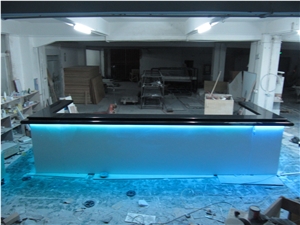 Long Shape Modern Nightclub Led Light Bar Reception Counter/Desk
