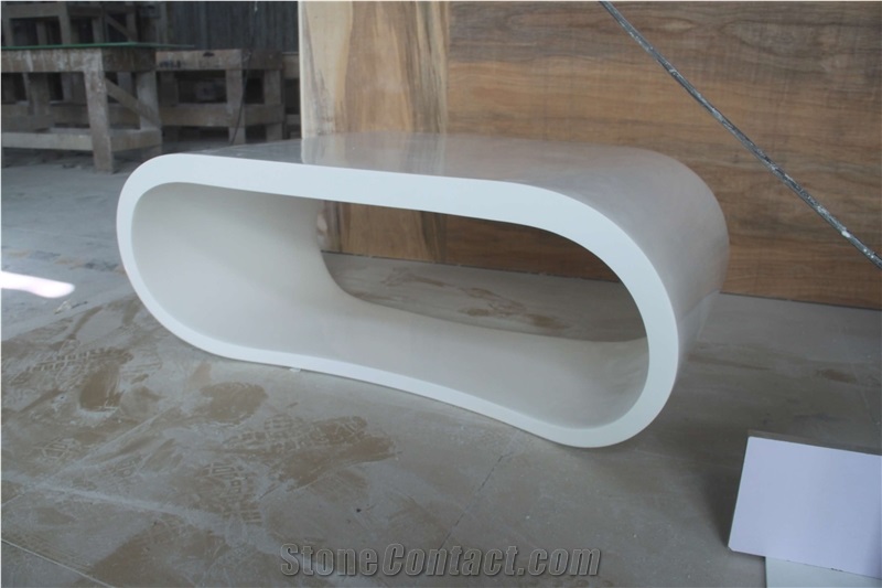 marble coffee table top, white curved unique tea table