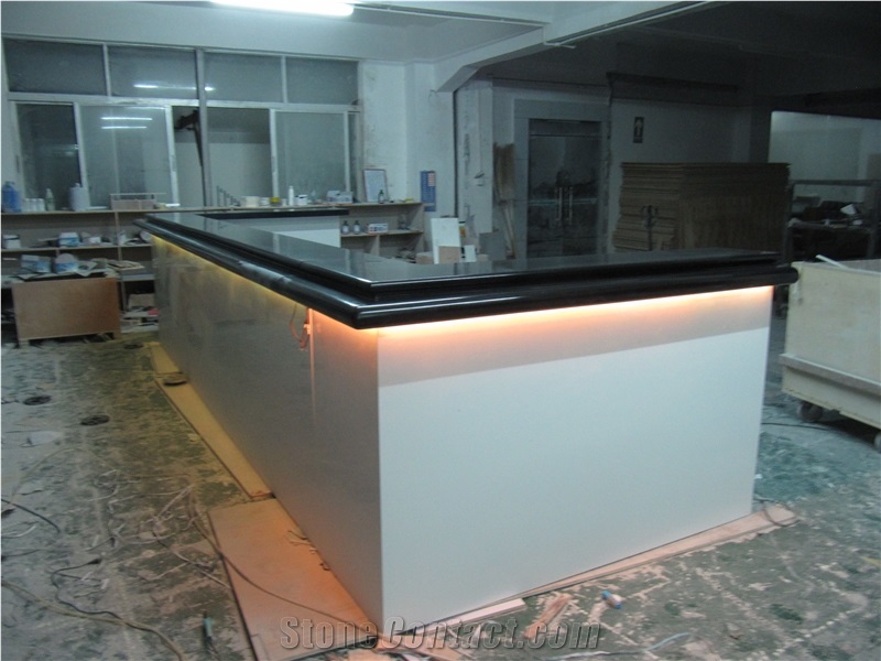 Modern Table Tops Counter Tops, White Marble Tabletops,Reception counter