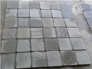 Kandla Grey Tumbled Stone, Candla Grey Tumbled Paver, Kandla Grey Tumbled Sandstone Cube Stone & Pavers, Delhi Grey