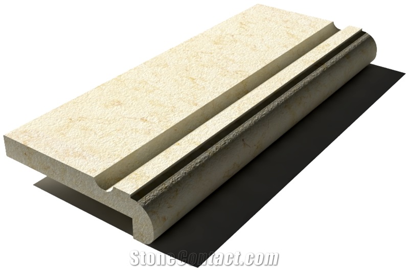 Sunny Beige Marble Pool Coping 610x250x30 Mm, Prof. A6, Sandblasted
