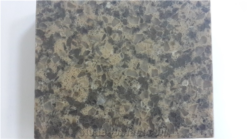 Interior Brown Artificial Quartz Stone on Sales from China