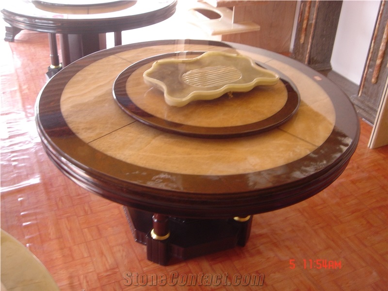 Dining Table Sets Polished Marble, Chinese Round Dining Table