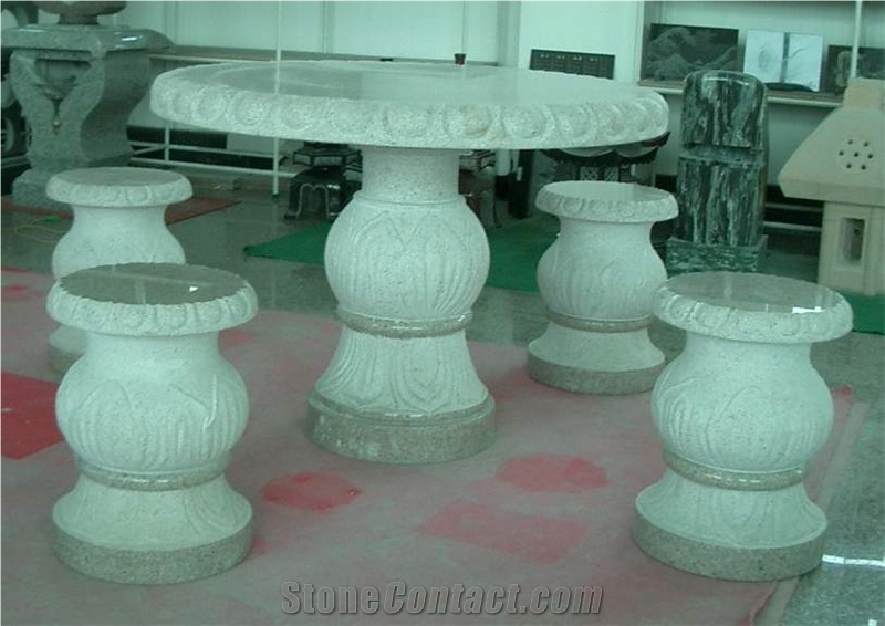 Garden Bench Sets, Outdoor Chairs, Polished Granite Table Sets, Table and Benches