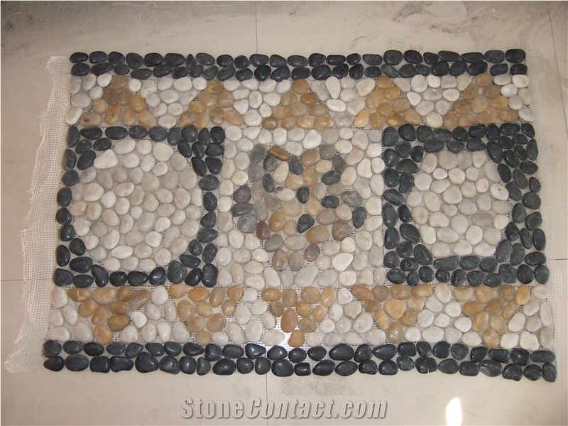 Landscaping Pebble Stone, Pebble Pattern, Pebble Walkway, Multicolor Pebble Stone, Mosaic Medallions, Mosaic Pattern