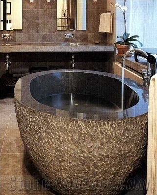 Natural Stone Bath Tub Bathroom, Stone Bathtub Surround
