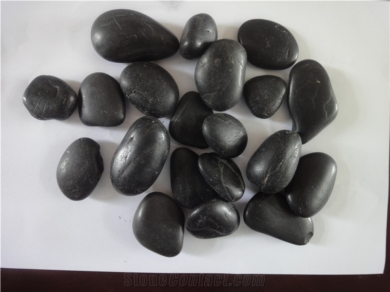 Polished Pebbles, Black Pebble Stone, River Stone, Pebble Walkway