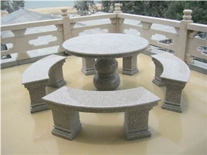 Stone Table & Benches, Outdoor Garden Stone Benches, Garden Table Sets, Park Benches