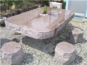 Stone Table & Benches, Outdoor Garden Stone Benches, Garden Table Sets, Park Benches