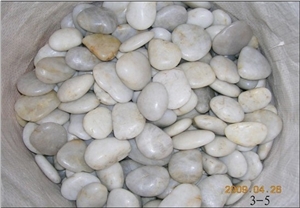 White Pebbles, Polished Pebbles, White Color River Stone, Pebble Walkway