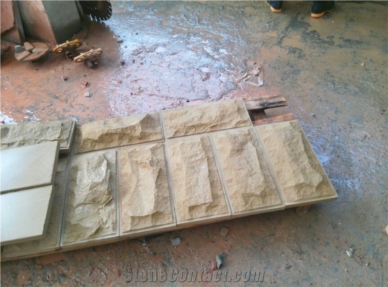 Beige Sandstone Floor Covering Mushroom Stone,Sichuan Beige Sandstone