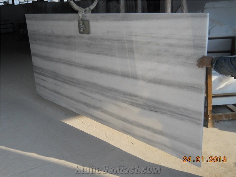 China Crystal White Wooden Marble Slabs & Tiles, Sichuan White Marble Slabs & Tiles