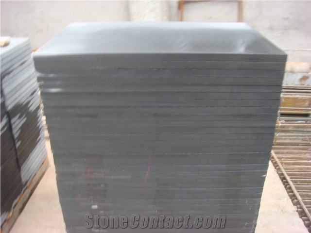 Honed Black Sandstone Slabs & Tiles, Sichuan Black Sandstone Tiles