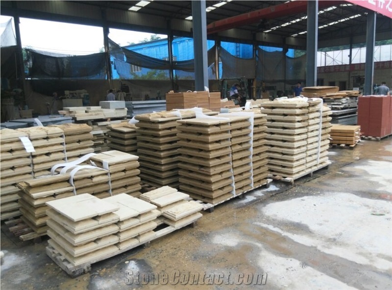 Natural Beige Sandstone Decorative Tiles, Sichuan Beige Sandstone Slabs