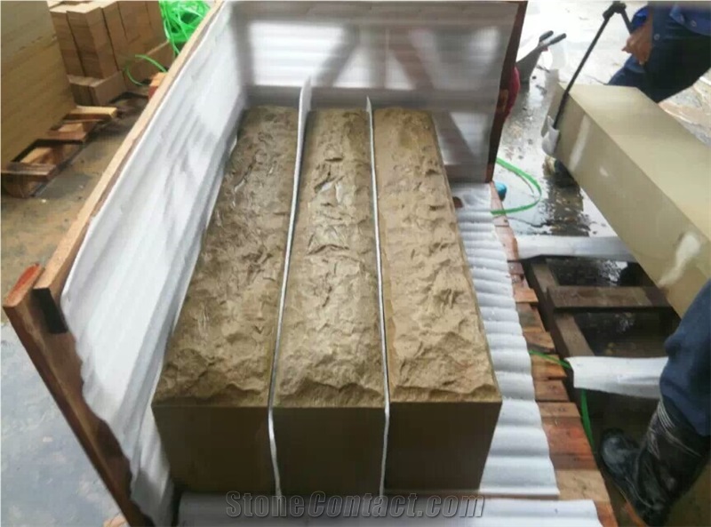 Natural Beige Sandstone for Sale,China Beige Mushroom Stone