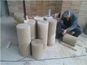 Sichuan Beige Sandstone Wall Tiles, China Beige Sandstone