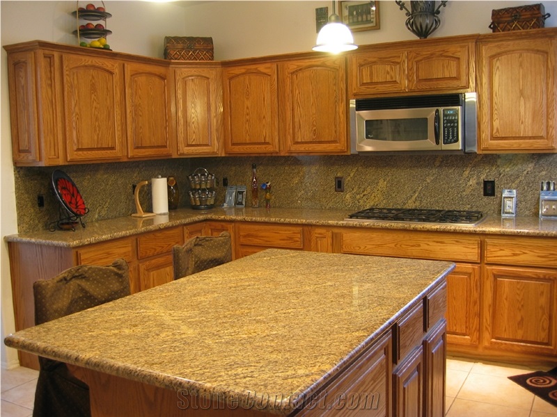 Giallo California Granite Kitchen Countertops,Islands Tops